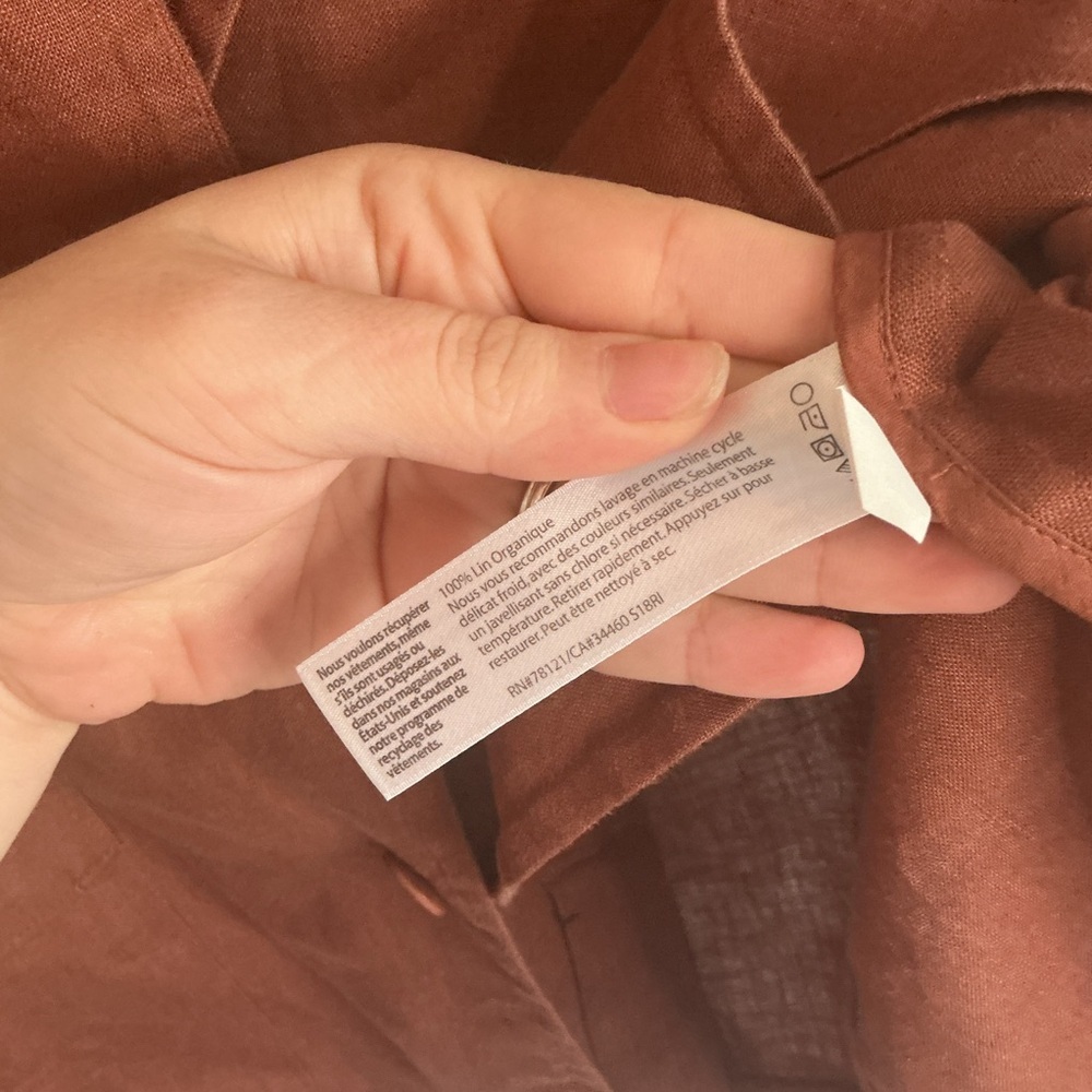 Eileen Fisher Women's Organic Linen Blazer Jacket Rust Orange size XL - Picture 8 of 9